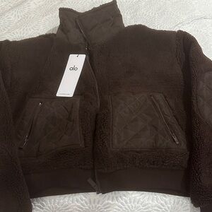 ALO Yoga Dark Brown Quilted Jacket